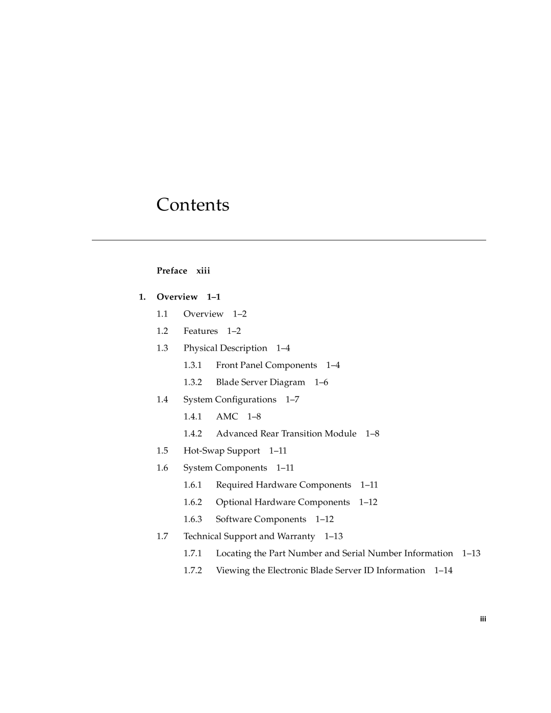 Sun Microsystems CP3250 manual Contents 