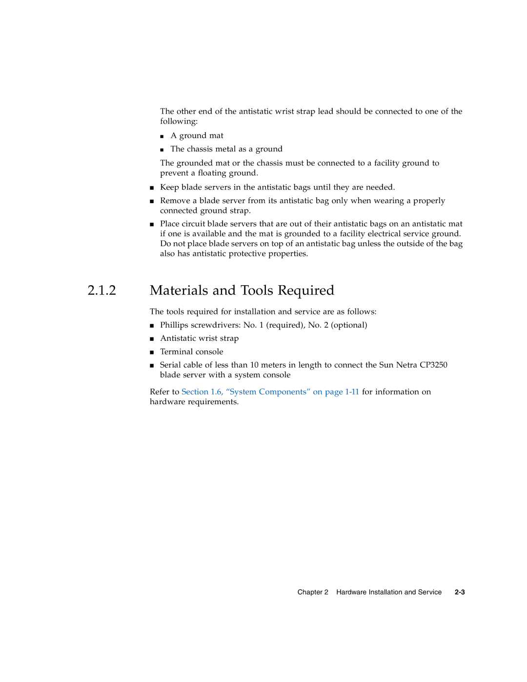 Sun Microsystems CP3250 manual Materials and Tools Required 