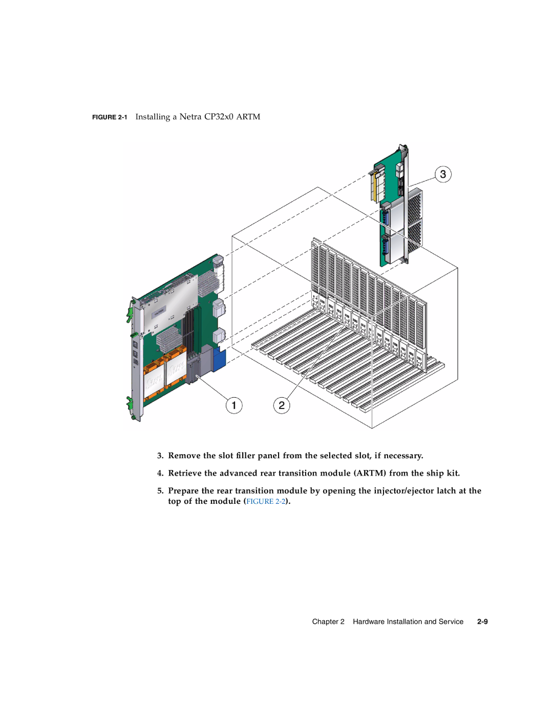 Sun Microsystems CP3250 manual 1Installing a Netra CP32x0 Artm 