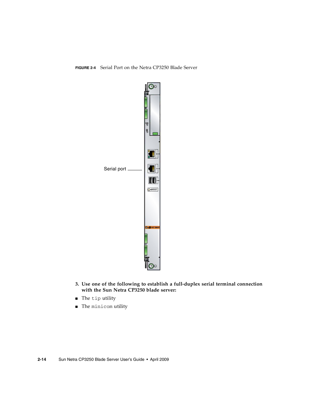 Sun Microsystems CP3250 manual Tip utility Minicom utility 