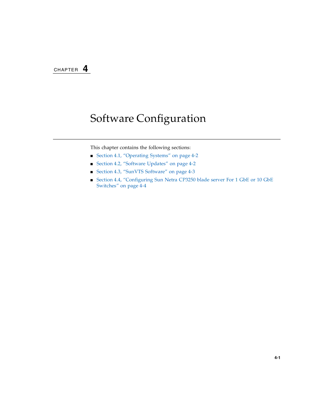 Sun Microsystems CP3250 manual Software Configuration 