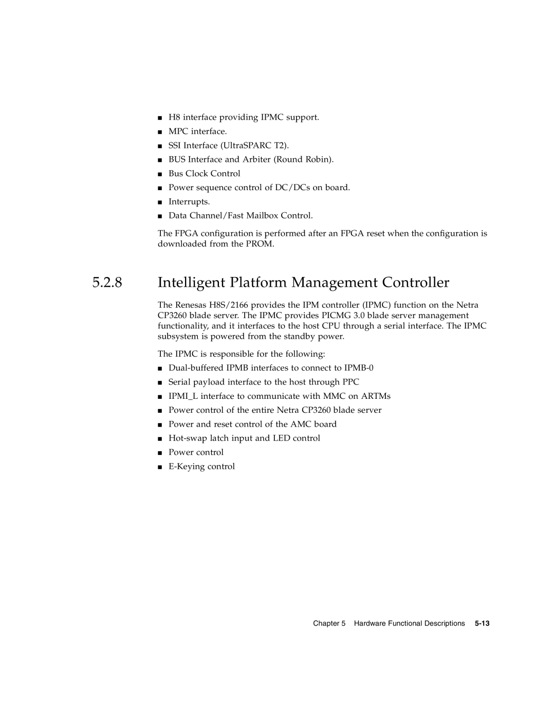 Sun Microsystems CP3260 manual Intelligent Platform Management Controller 
