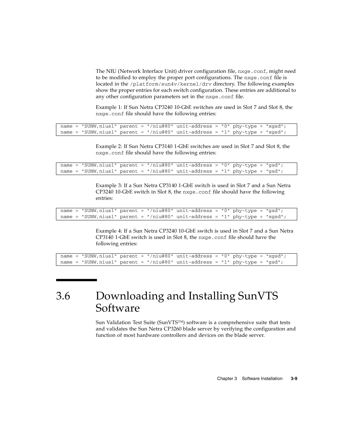 Sun Microsystems CP3260 manual Downloading and Installing SunVTS Software 