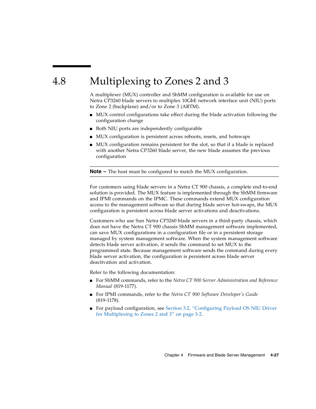 Sun Microsystems CP3260 manual Multiplexing to Zones 2 and 