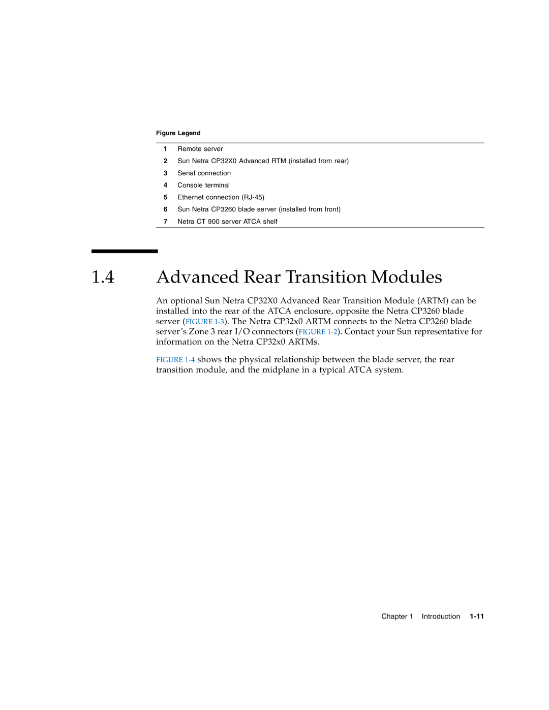 Sun Microsystems CP3260 manual Advanced Rear Transition Modules, Figure Legend 