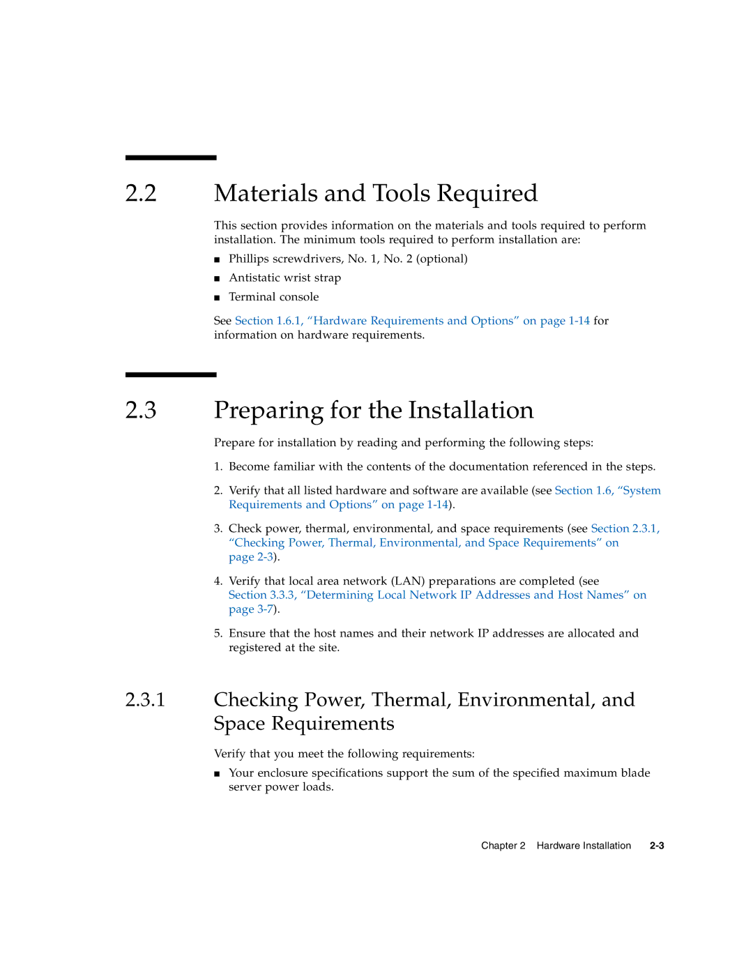 Sun Microsystems CP3260 manual Materials and Tools Required, Preparing for the Installation 