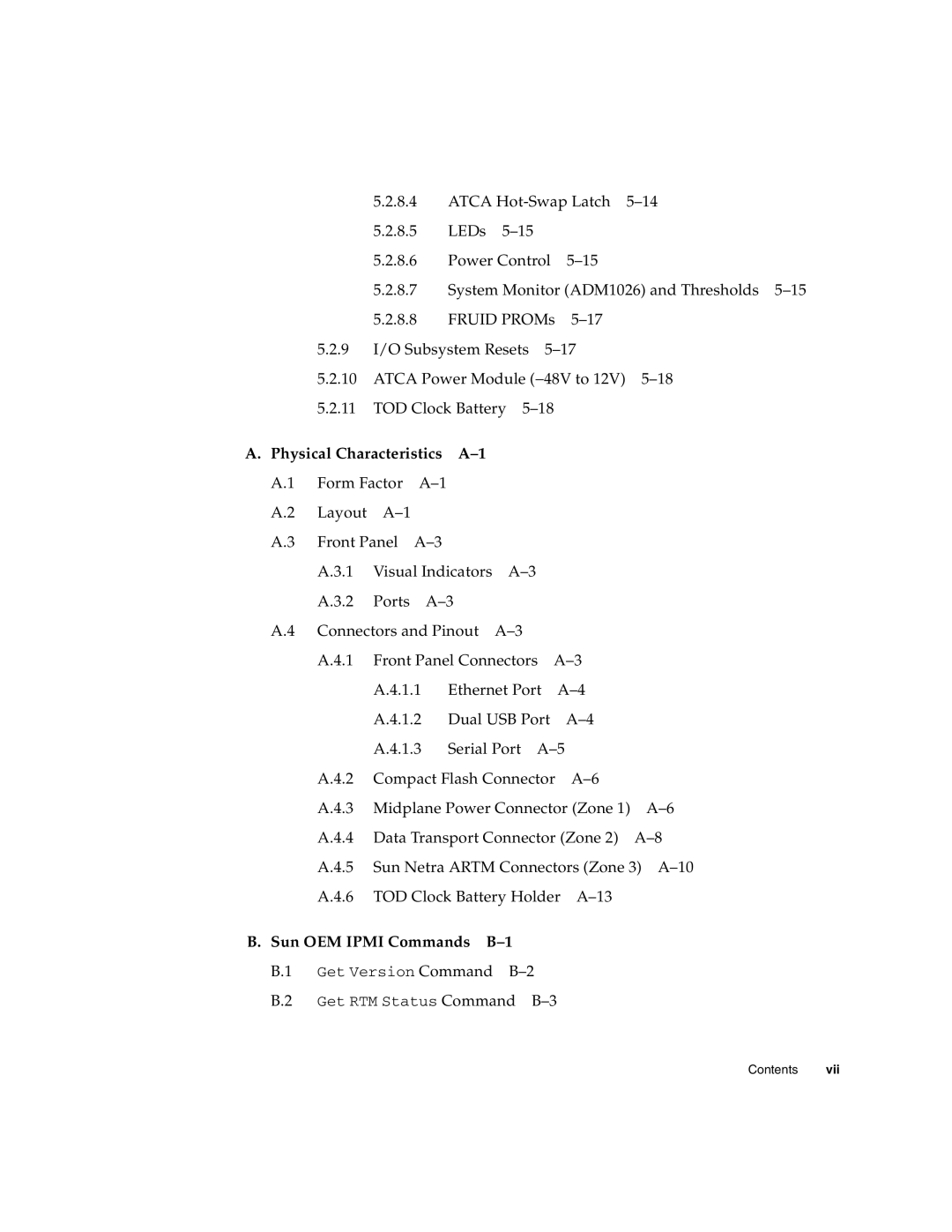 Sun Microsystems CP3260 manual Physical Characteristics 