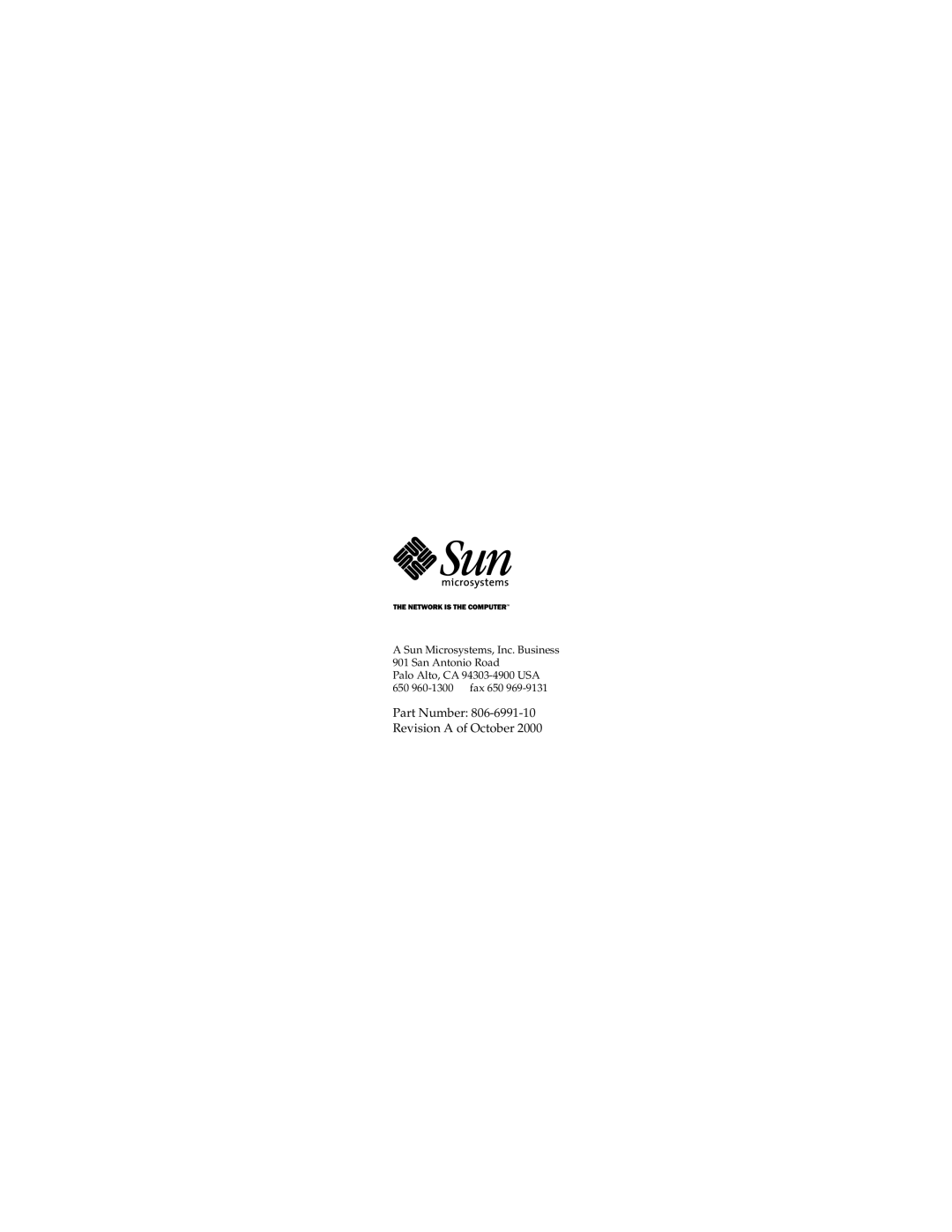 Sun Microsystems DC200, AC200 manual Part Number 806-6991-10 Revision a of October 