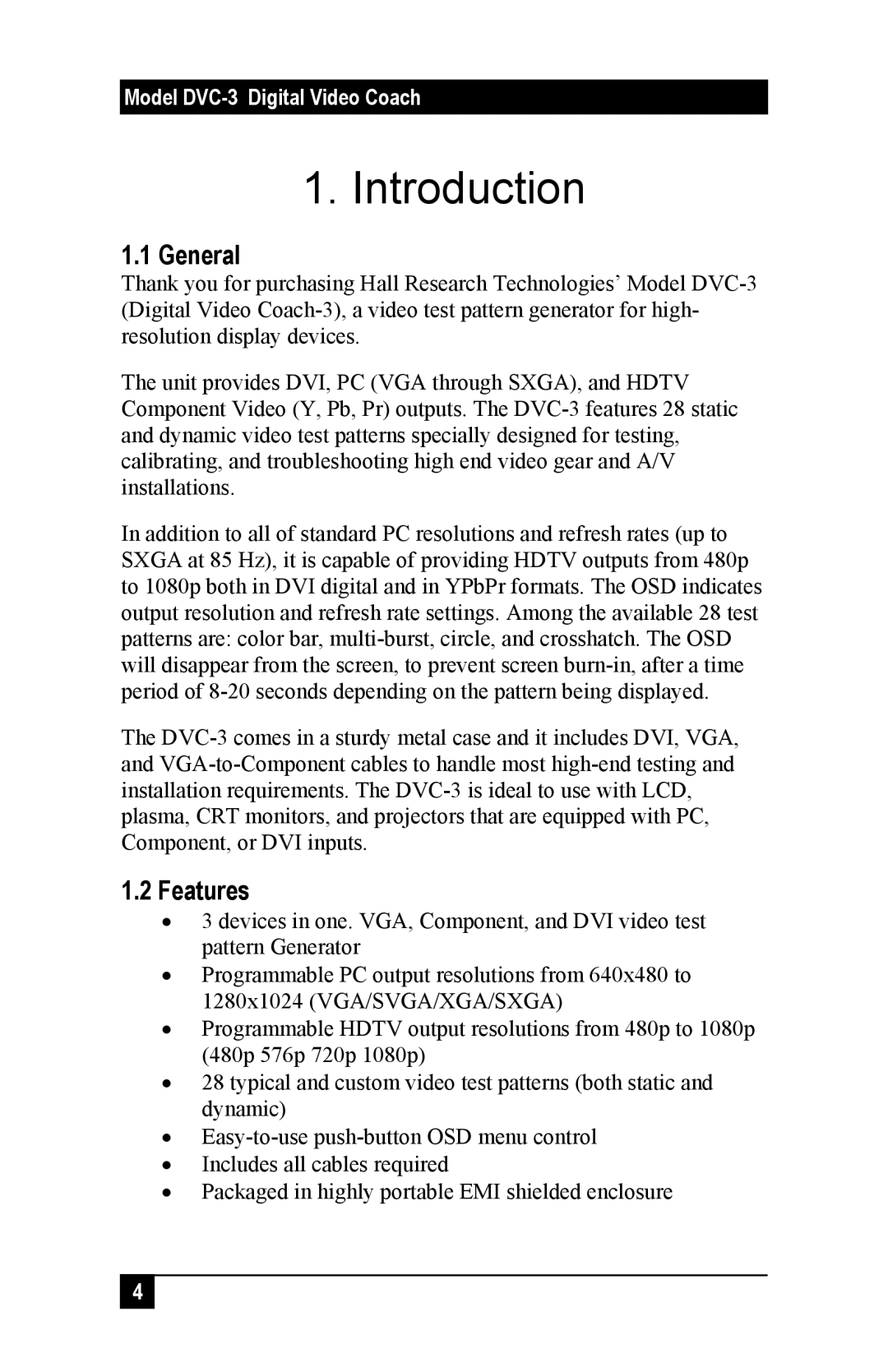 Sun Microsystems DVC-3 manual Introduction, General 