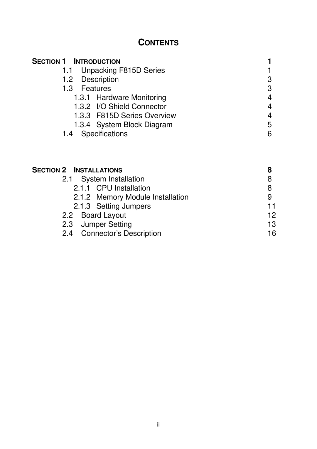 Sun Microsystems F815D/V manual Contents 