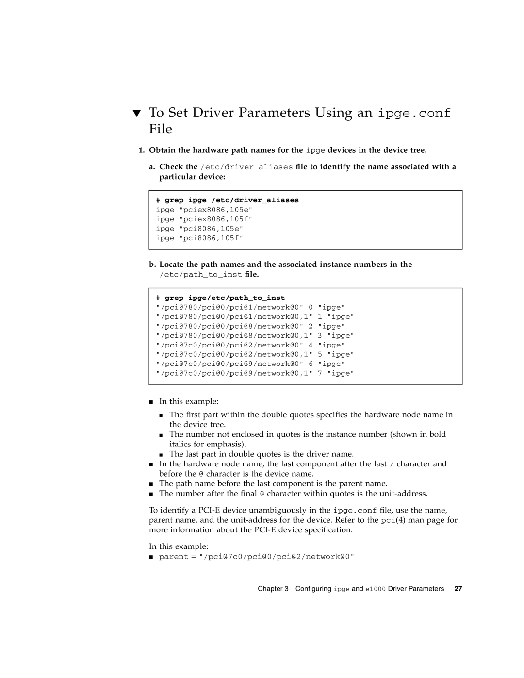 Sun Microsystems Gigabit Ethernet MMF/UTP Adapter manual To Set Driver Parameters Using an ipge.conf File 