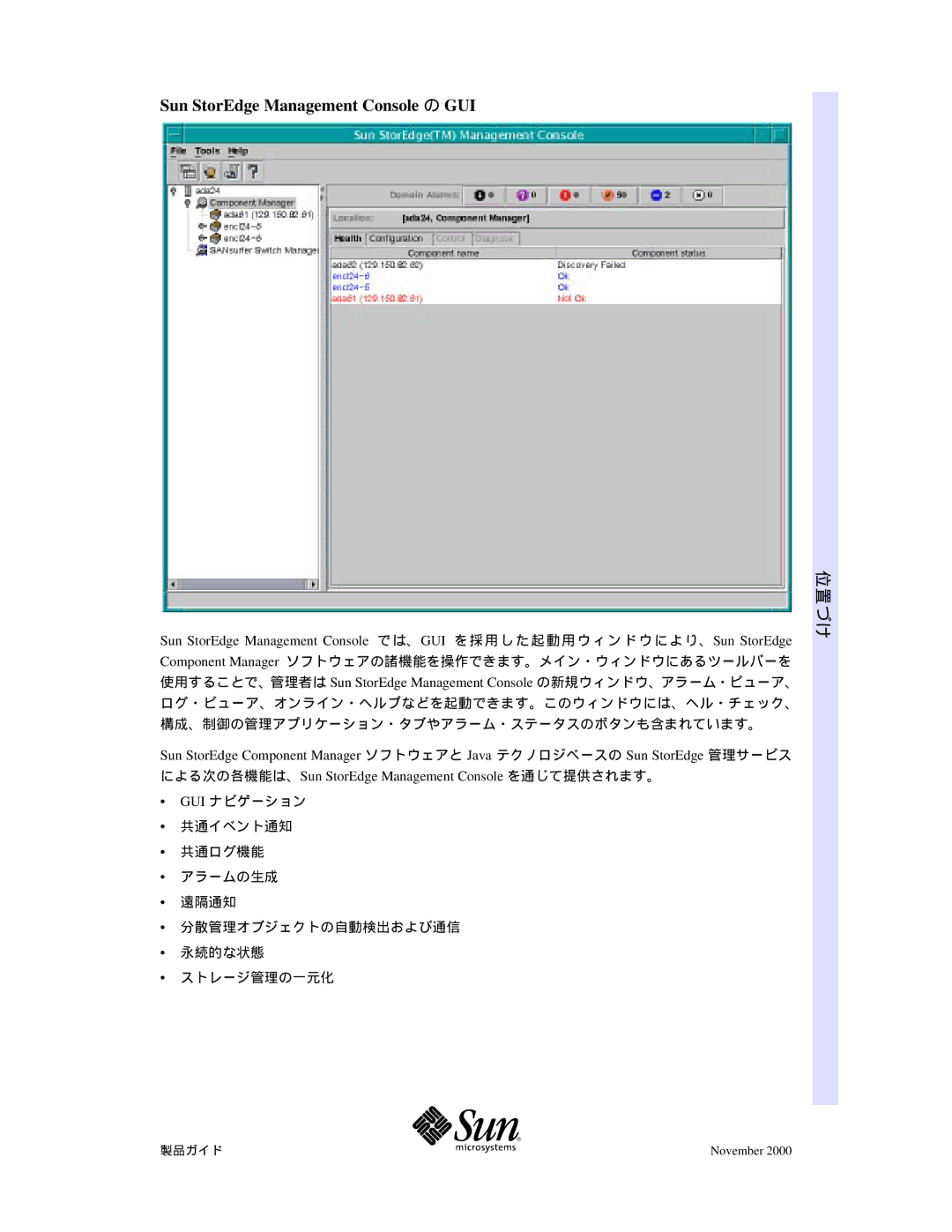 Sun Microsystems f\ftfgfEfFfA, ifKfCfh manual Sun StorEdge Management Console の GUI 