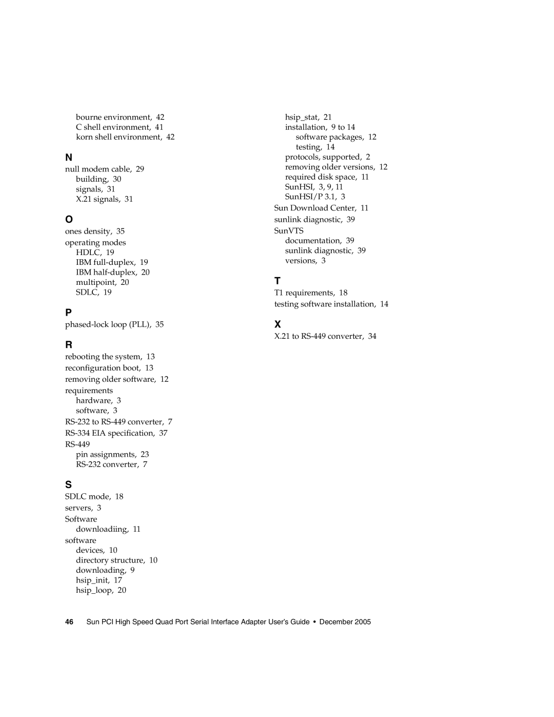 Sun Microsystems Interface Adapter manual 