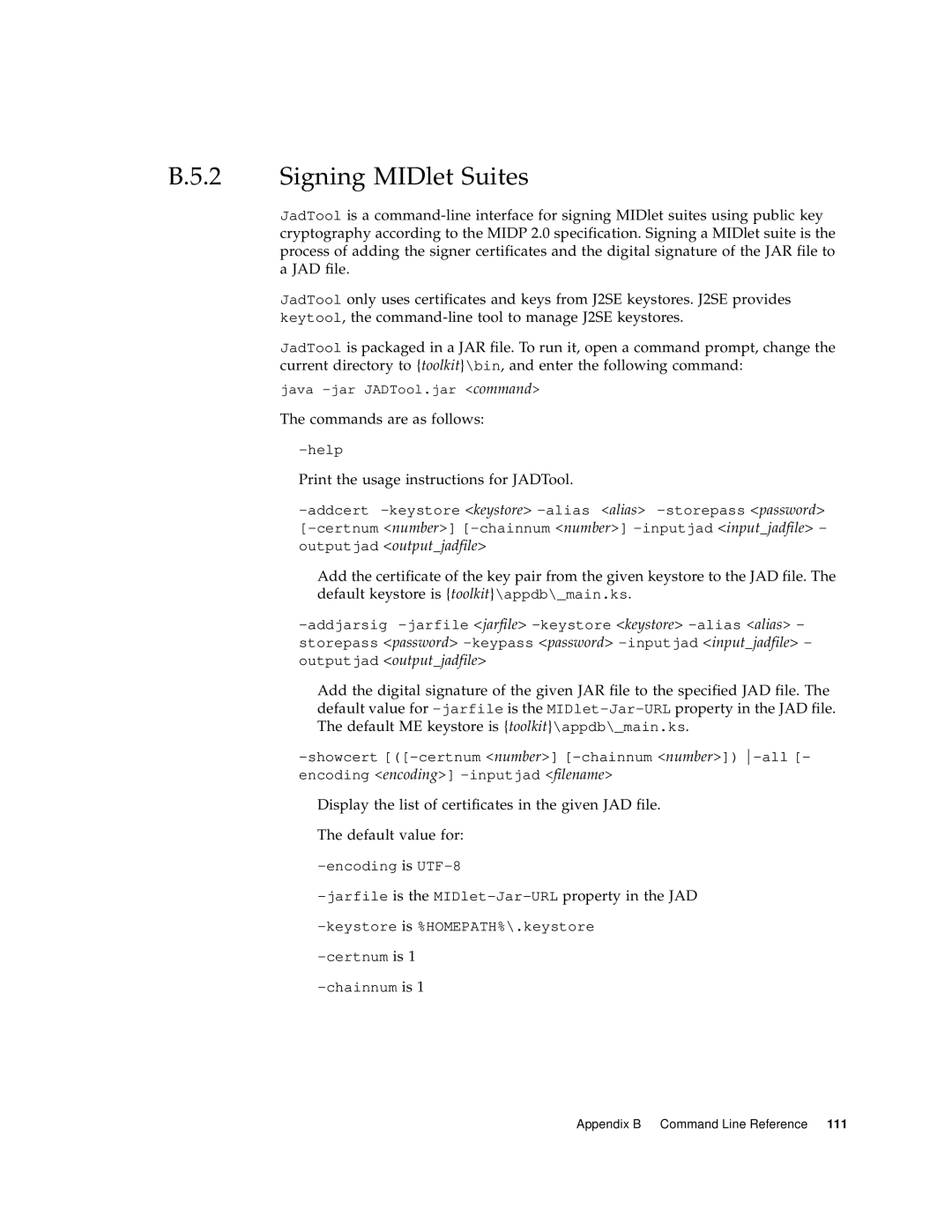 Sun Microsystems J2ME manual Signing MIDlet Suites 