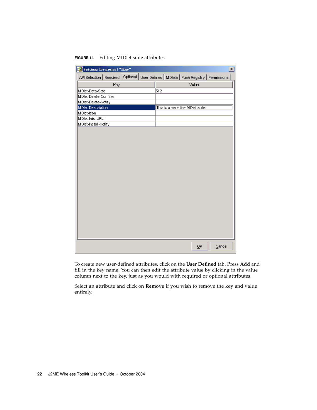 Sun Microsystems J2ME manual Editing MIDlet suite attributes 