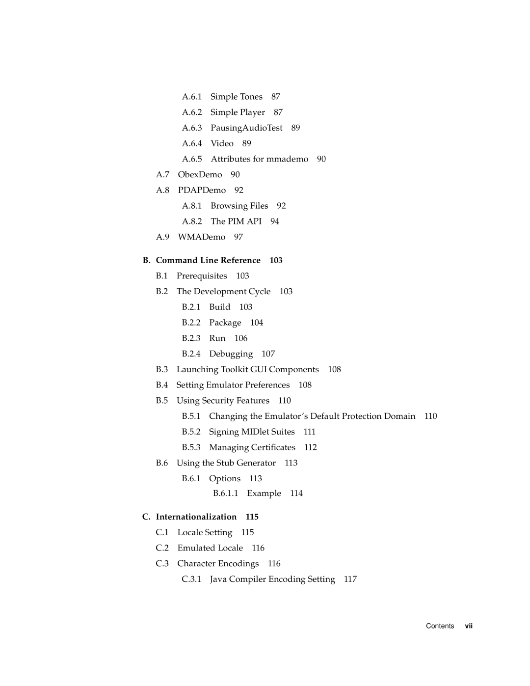 Sun Microsystems J2ME manual Command Line Reference 103 