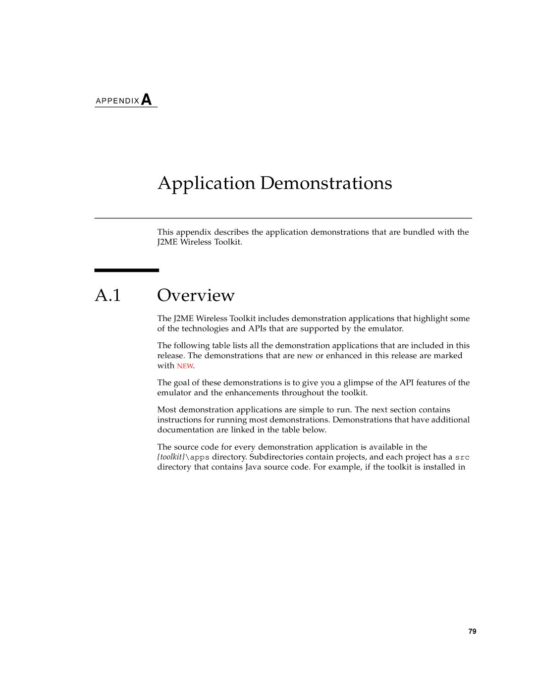 Sun Microsystems J2ME manual Application Demonstrations, Overview 