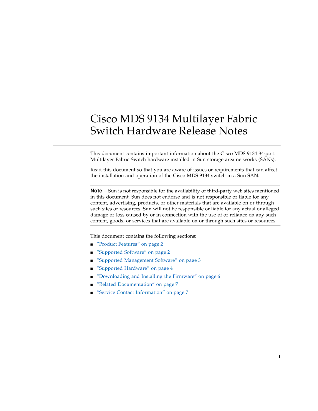 Sun Microsystems MDS 9134 manual 