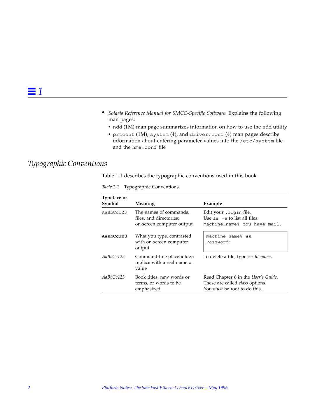 Sun Microsystems none manual Typographic Conventions, Describes the typographic conventions used in this book 