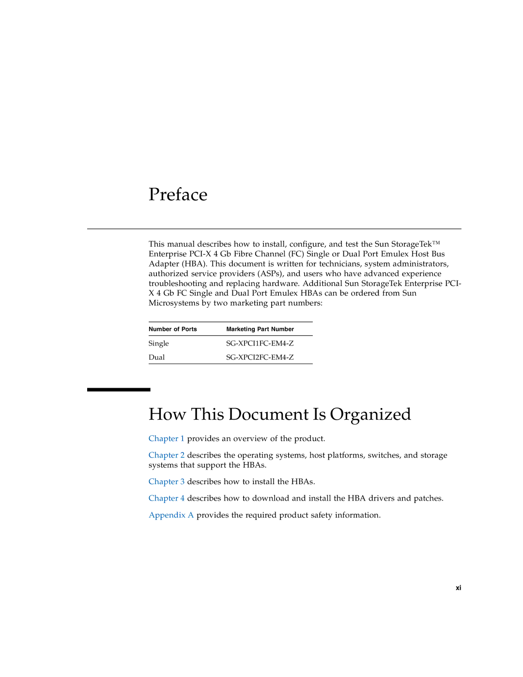 Sun Microsystems PCI-X manual Preface, How This Document Is Organized 