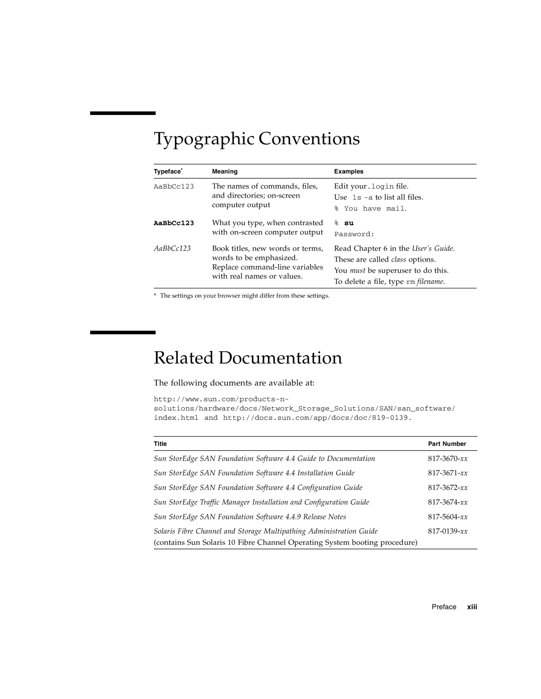 Sun Microsystems PCI-X manual Typographic Conventions, Related Documentation 