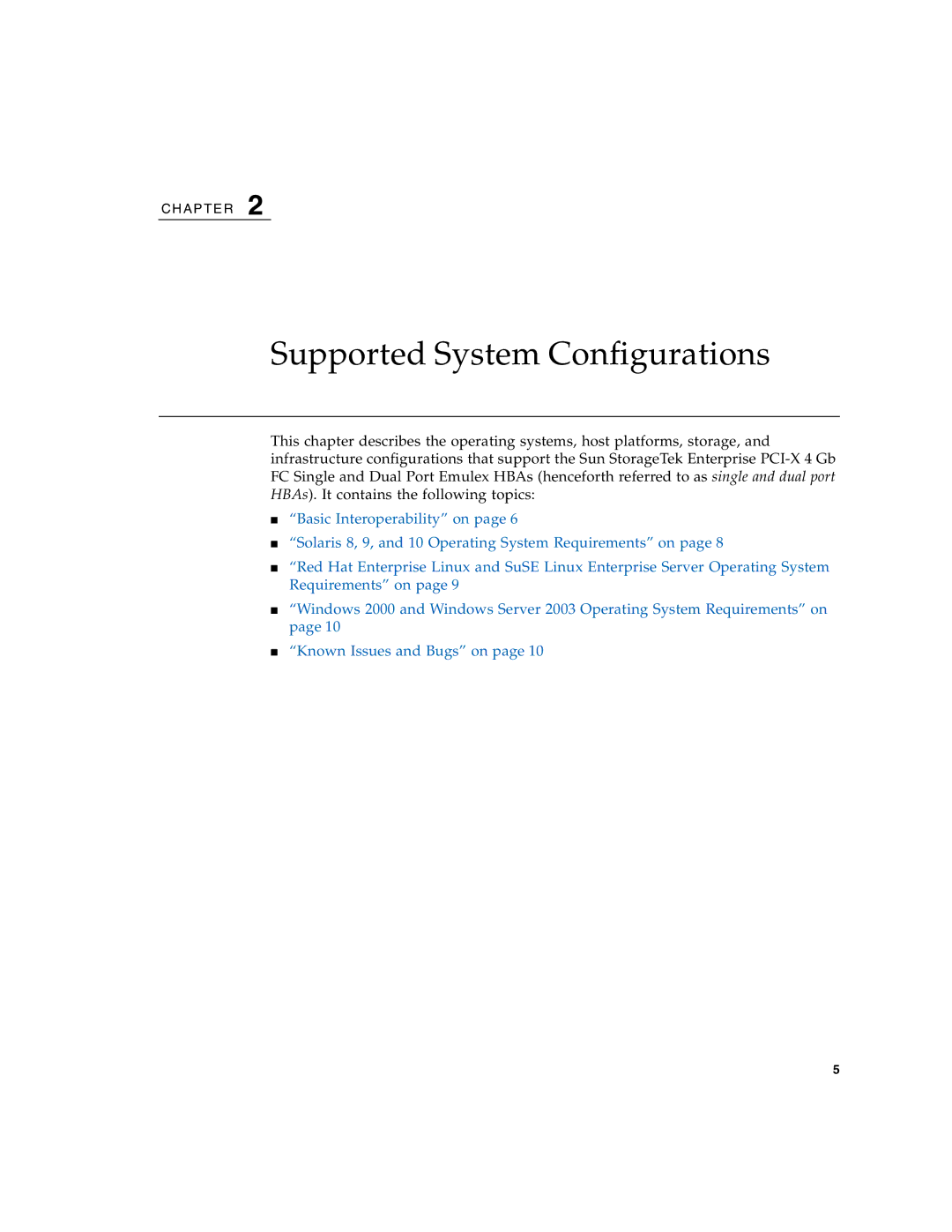 Sun Microsystems PCI-X manual Supported System Configurations 