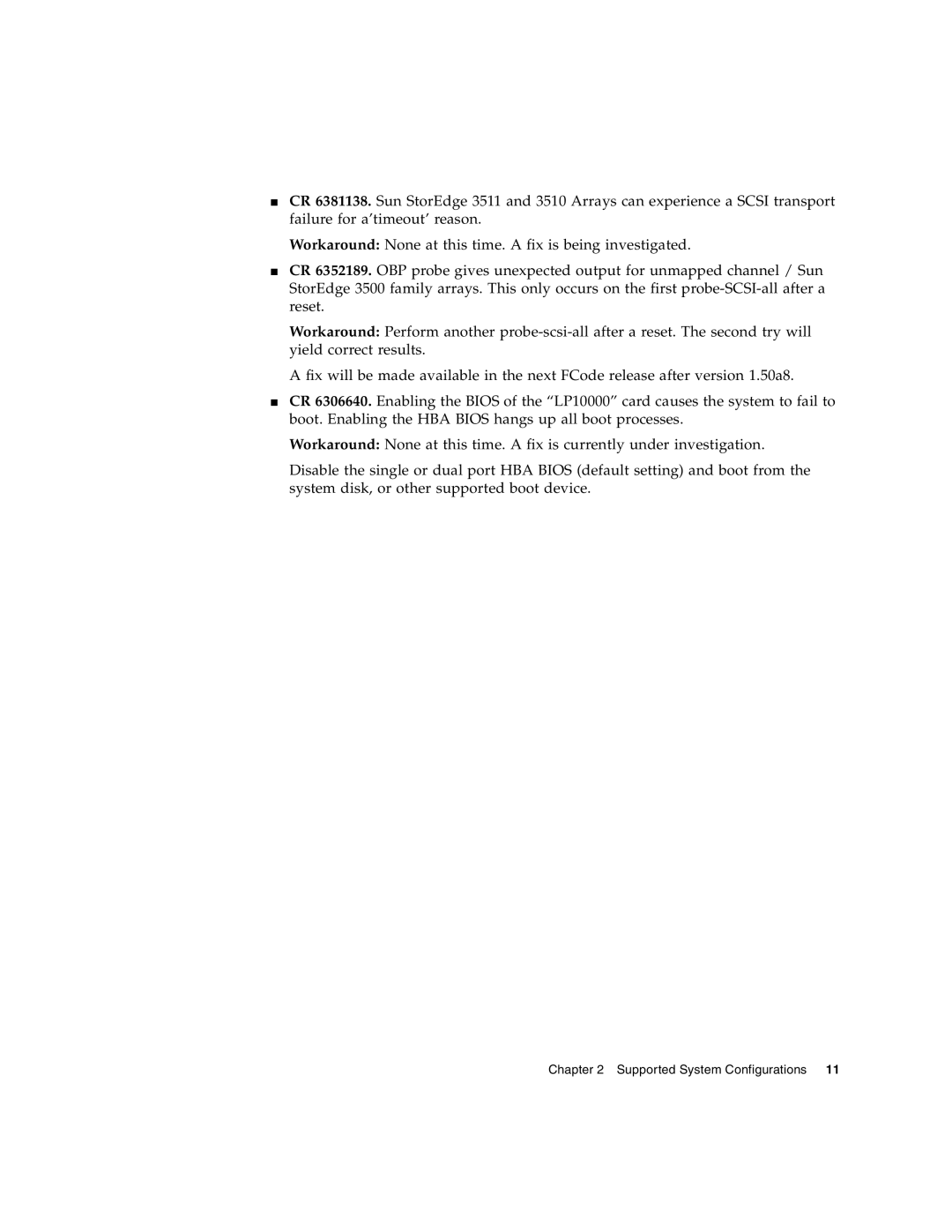 Sun Microsystems PCI-X manual Supported System Configurations 