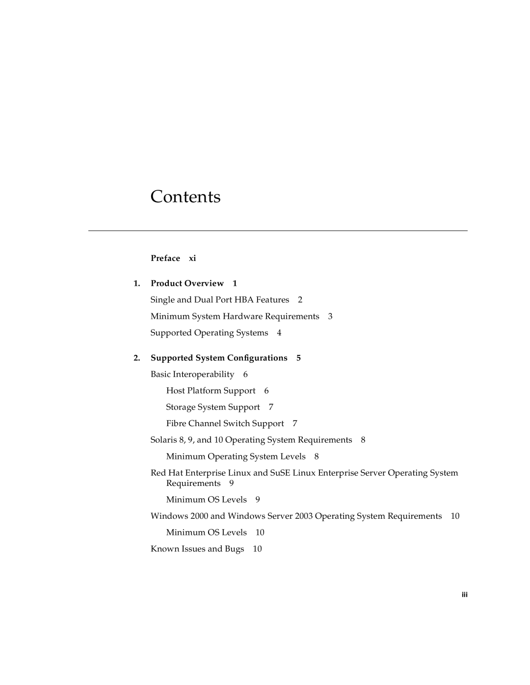 Sun Microsystems PCI-X manual Contents 