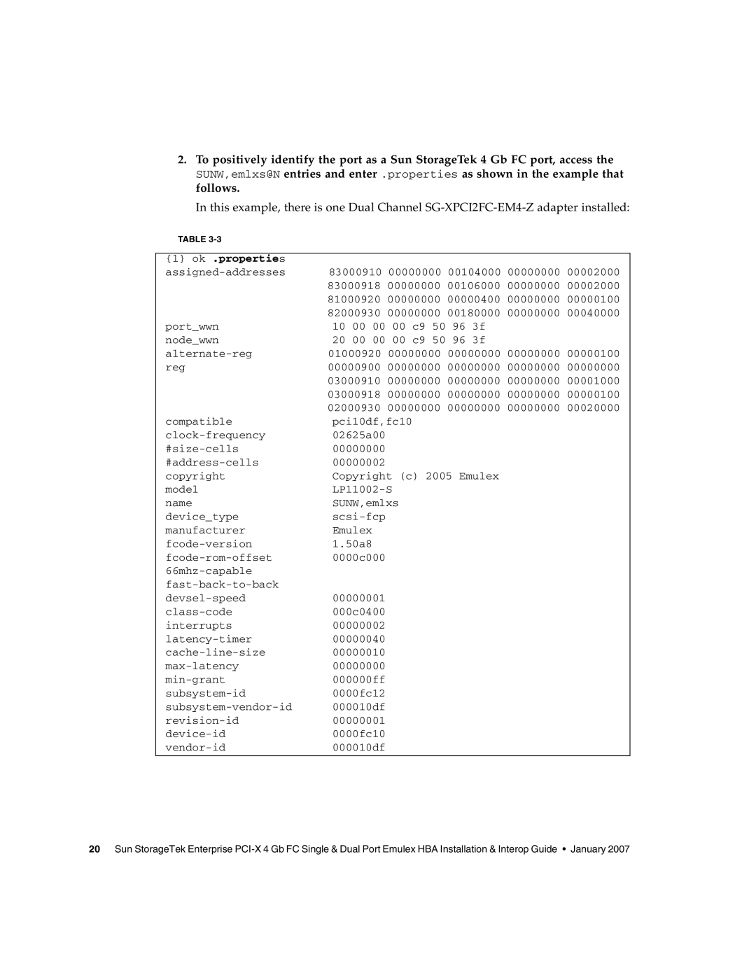 Sun Microsystems PCI-X manual Ok .properties 