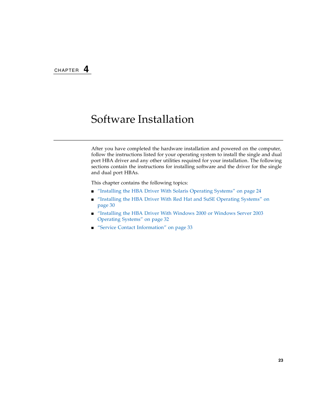 Sun Microsystems PCI-X manual Software Installation 