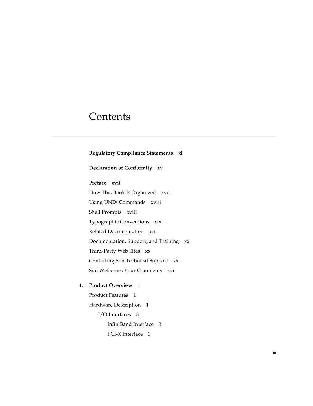 Sun Microsystems PCI manual Contents 