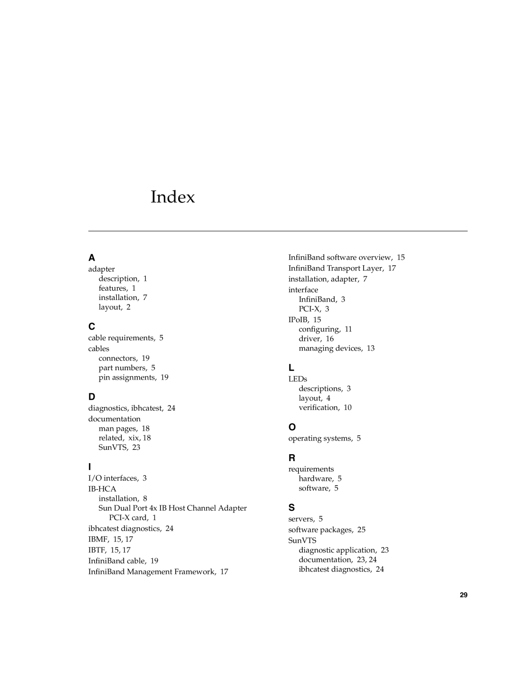 Sun Microsystems PCI manual Index 