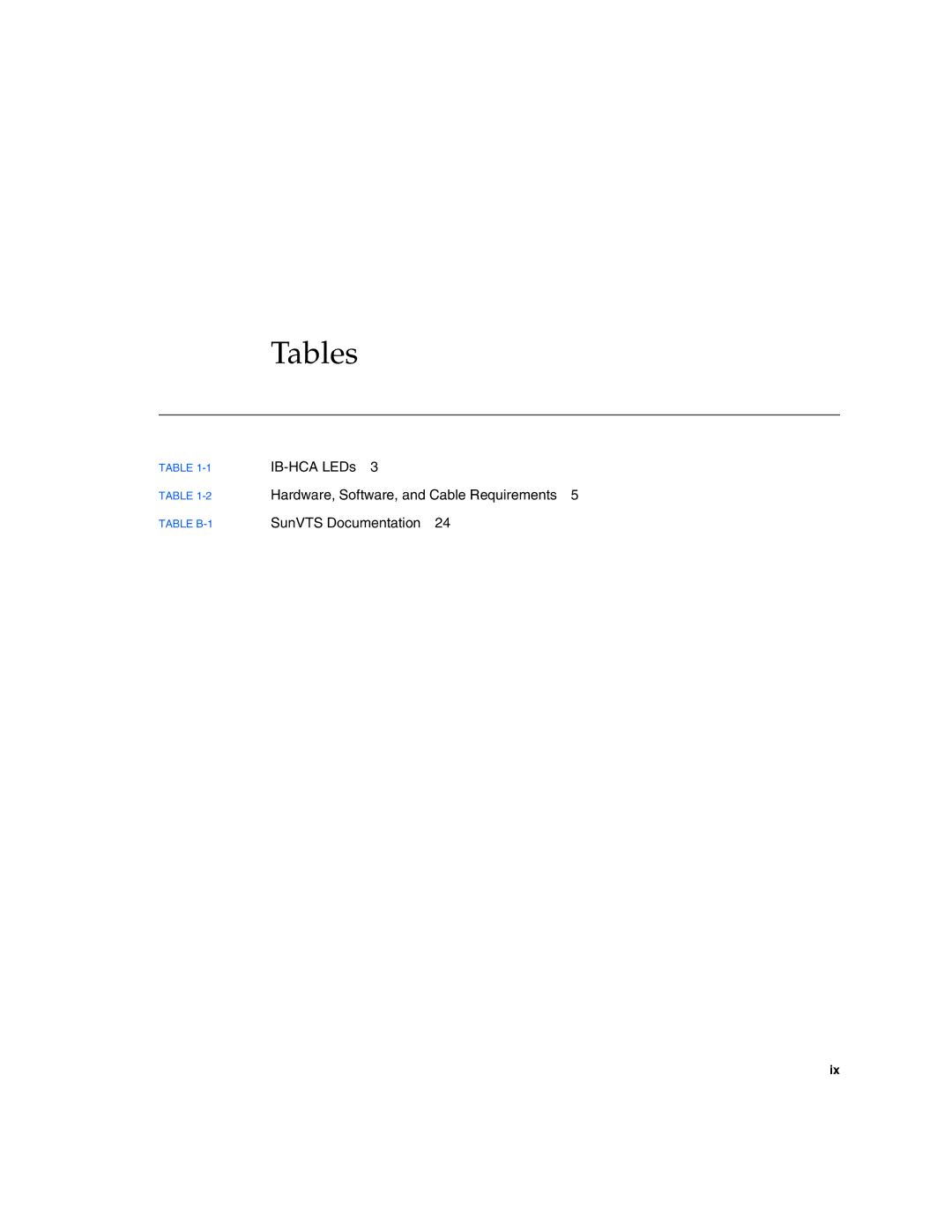 Sun Microsystems PCI manual Tables 