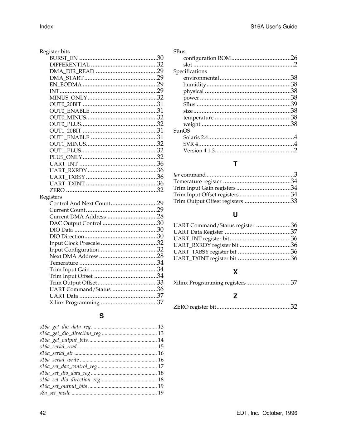 Sun Microsystems S16A manual Configuration ROM 