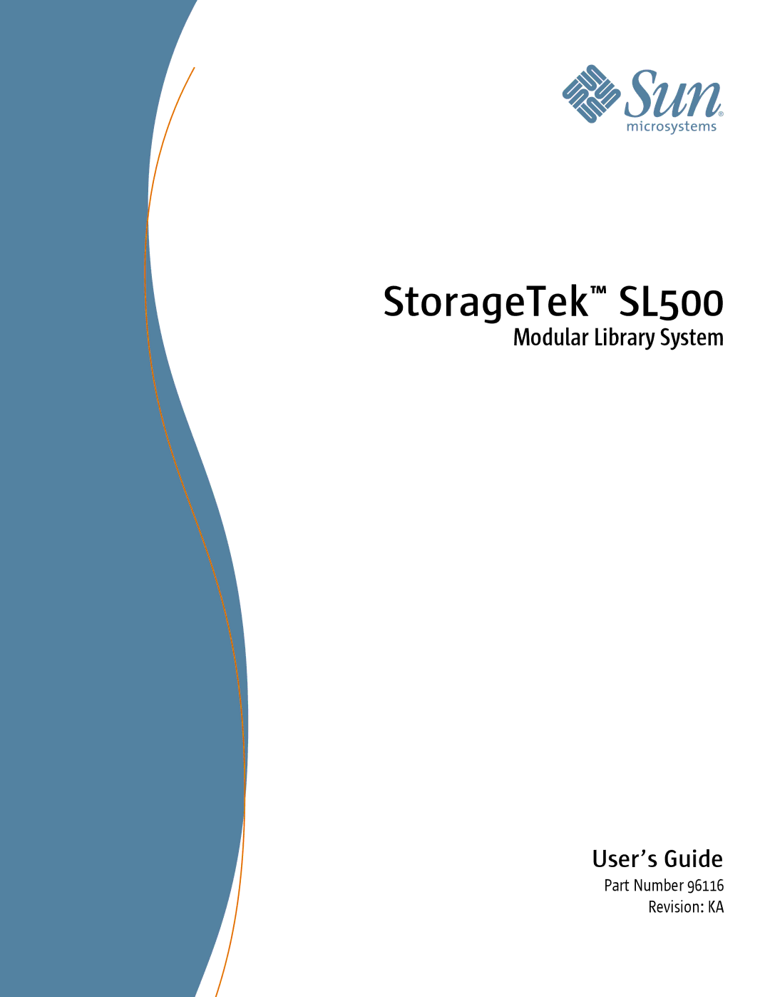 Sun Microsystems manual StorageTek SL500 