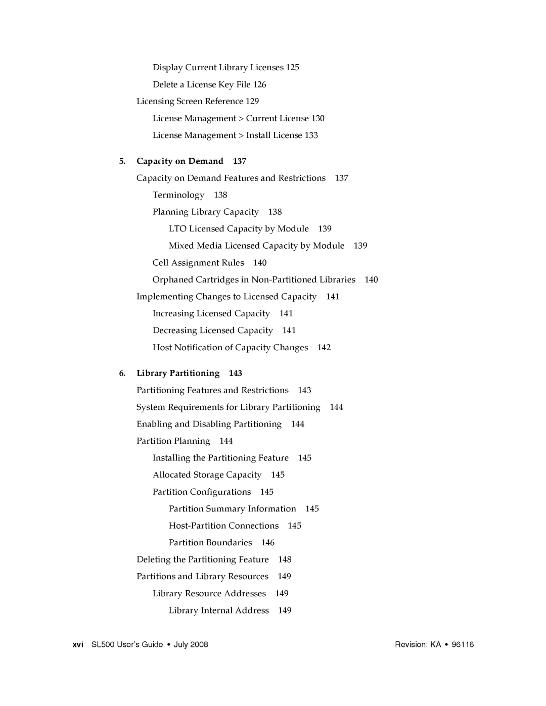 Sun Microsystems SL500 manual Capacity on Demand, Library Partitioning 