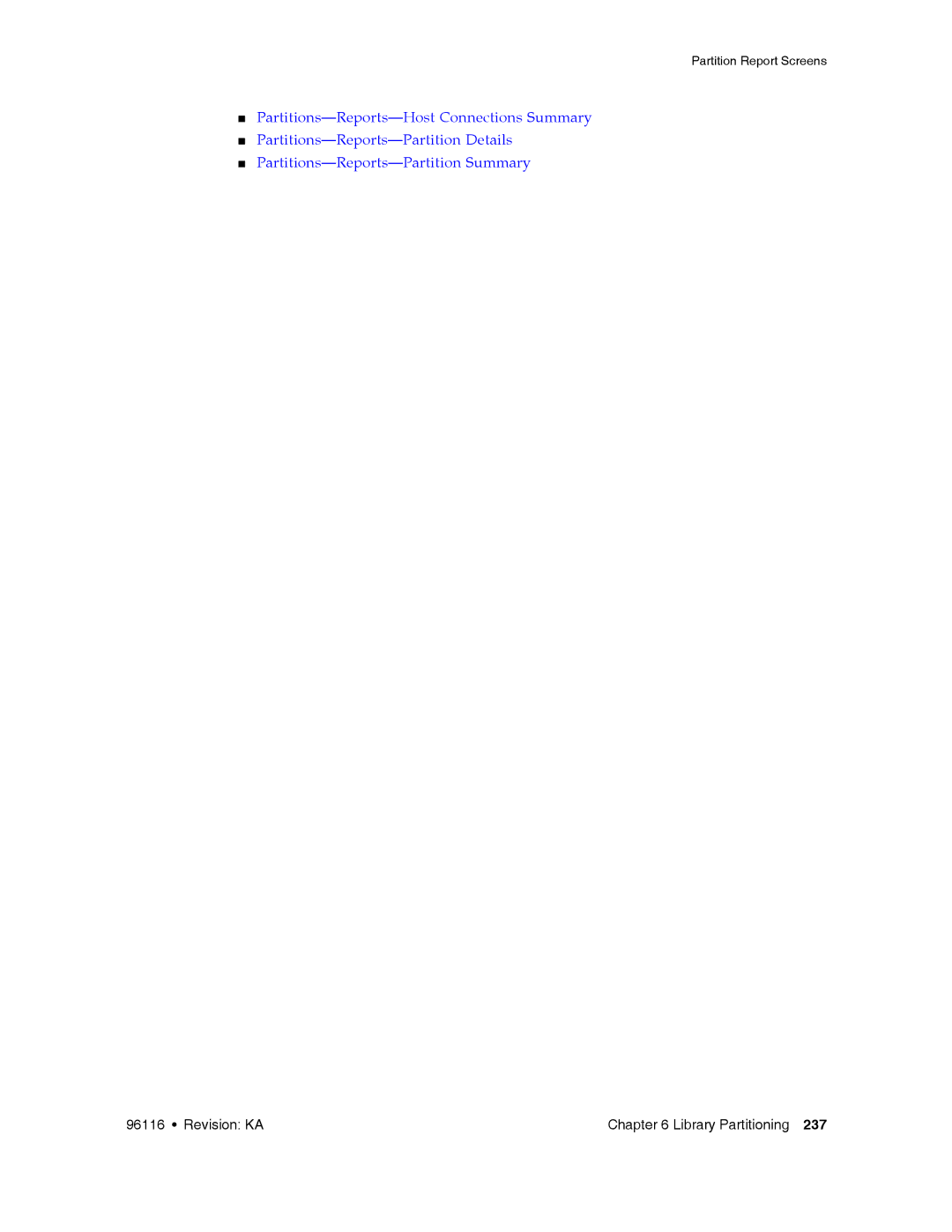 Sun Microsystems SL500 manual Revision KA Library Partitioning 