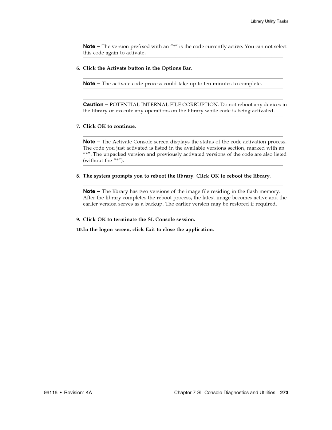 Sun Microsystems SL500 manual Revision KA 