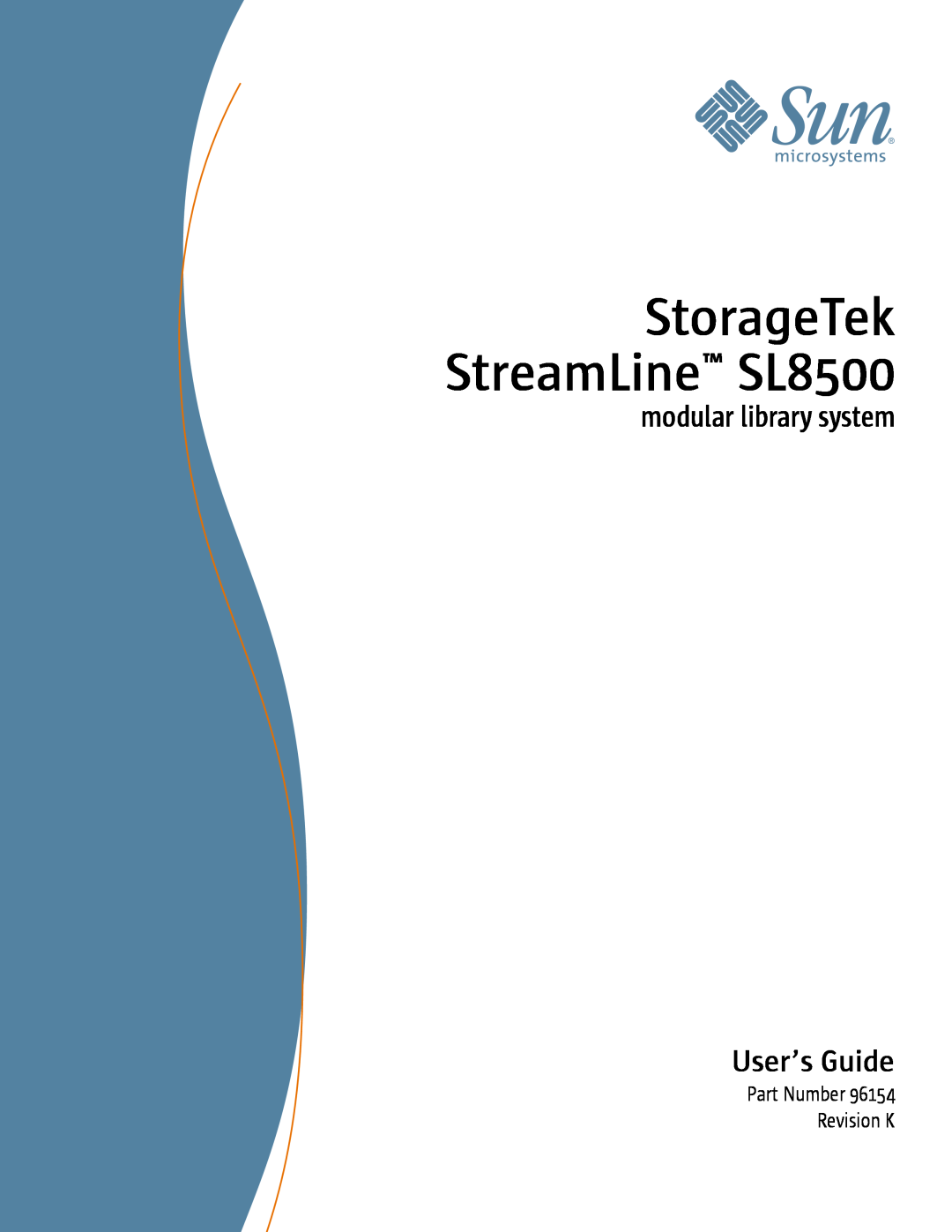 Sun Microsystems manual StorageTek StreamLine SL8500, User’s Guide, modular library system 