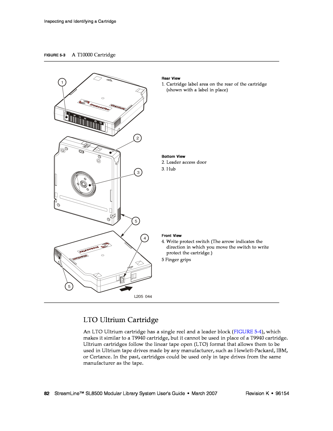 Sun Microsystems SL8500 manual LTO Ultrium Cartridge, 3 A T10000 Cartridge 