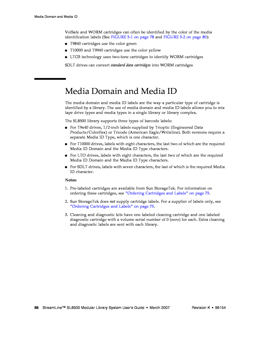 Sun Microsystems SL8500 manual Media Domain and Media ID 