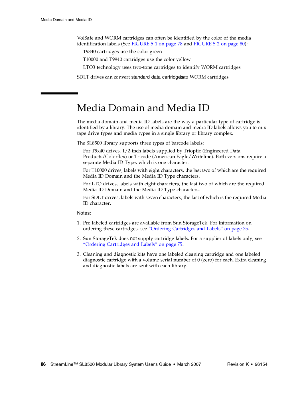 Sun Microsystems SL8500 manual Media Domain and Media ID 