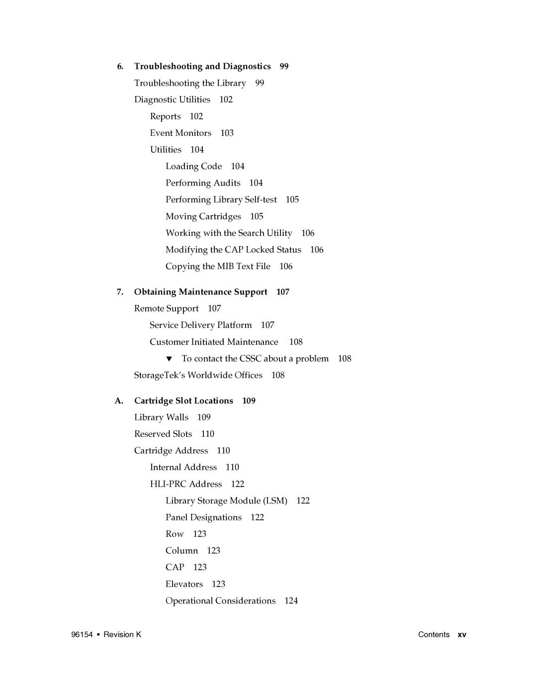 Sun Microsystems SL8500 manual Troubleshooting and Diagnostics 