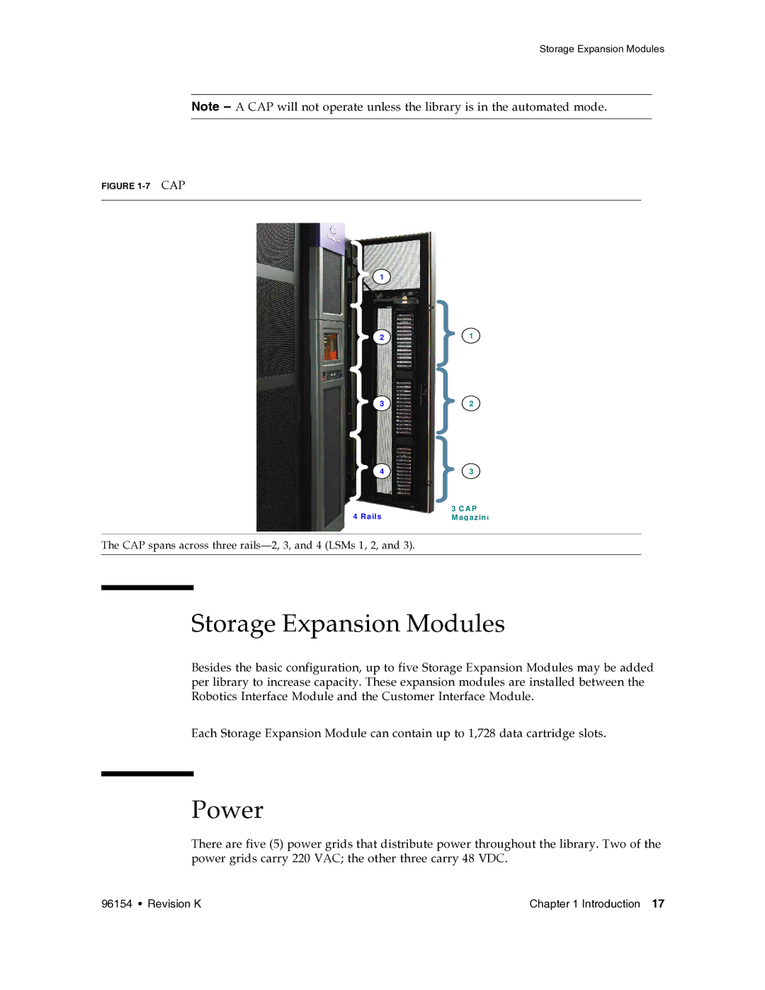 Sun Microsystems SL8500 manual Storage Expansion Modules, Power 