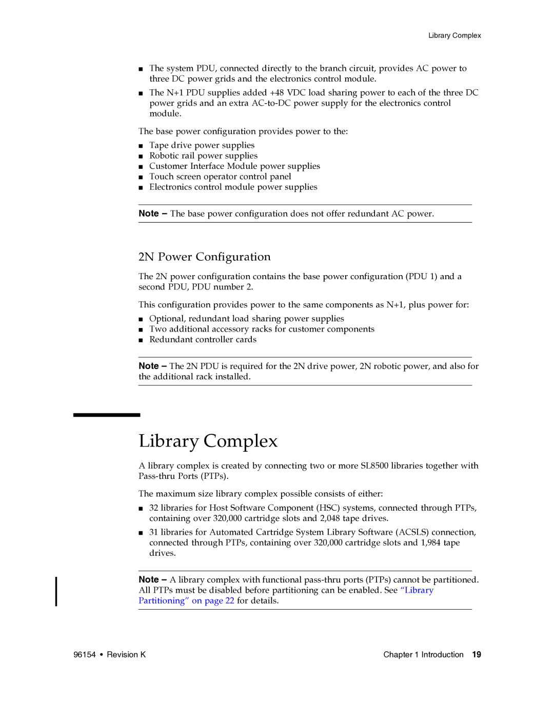 Sun Microsystems SL8500 manual Library Complex, 2N Power Configuration 