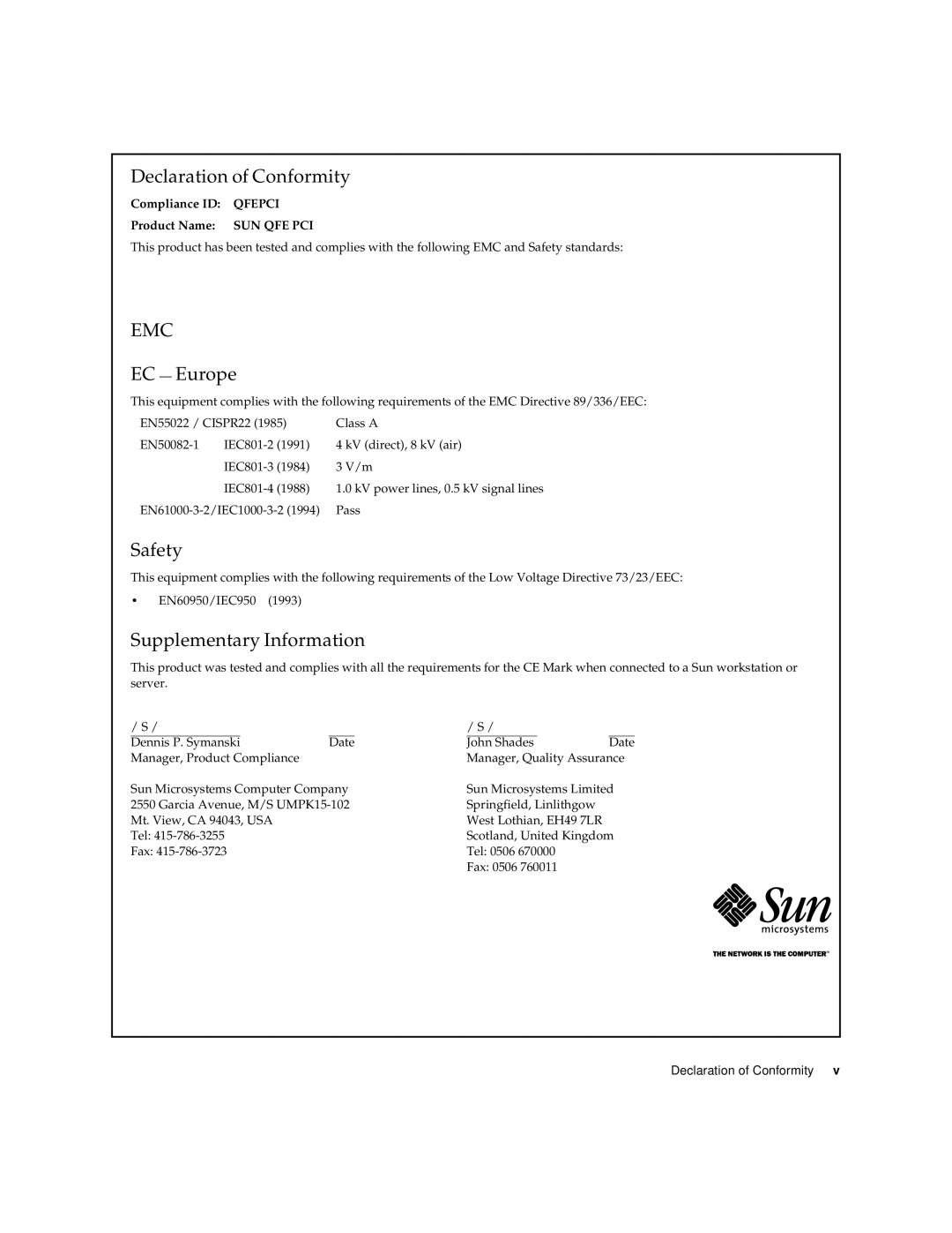 Sun Microsystems Sun Quad manual Emc 