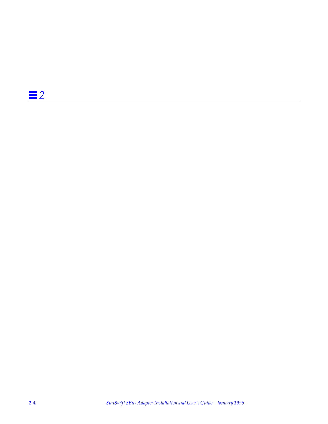 Sun Microsystems SunSwiftTM manual SunSwift SBus Adapter Installation and User’s Guide-January 