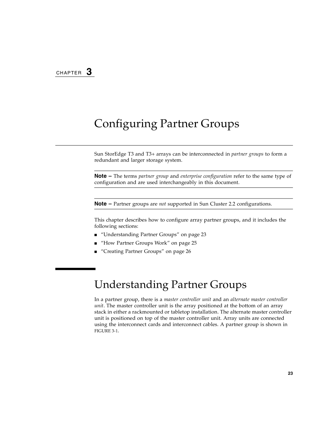 Sun Microsystems T3 manual Configuring Partner Groups, Understanding Partner Groups 