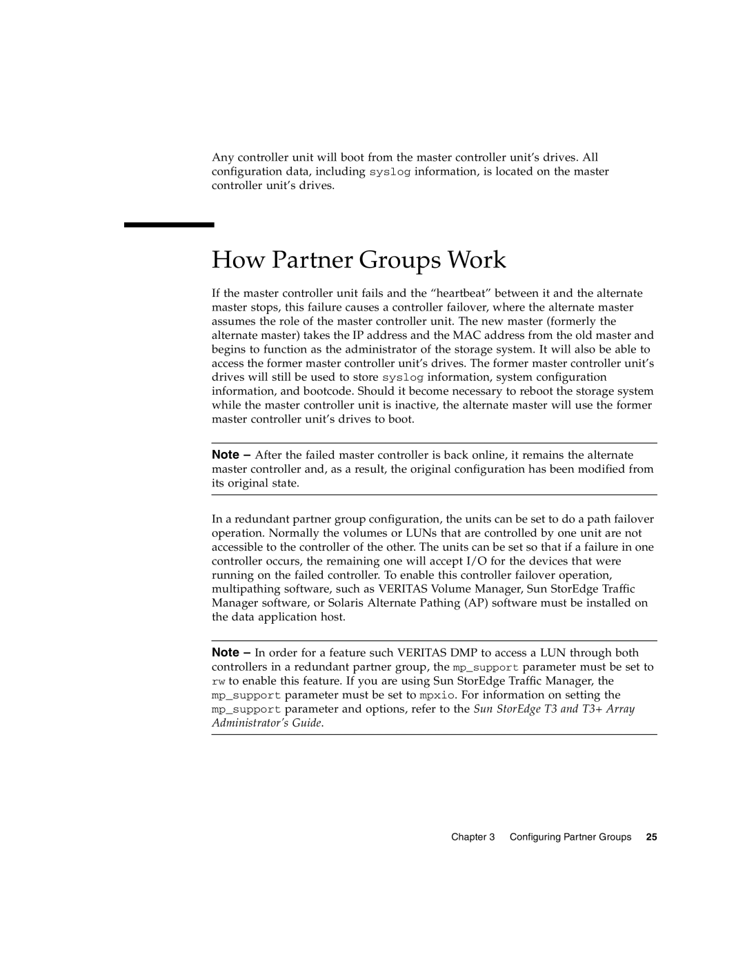 Sun Microsystems T3 manual How Partner Groups Work 