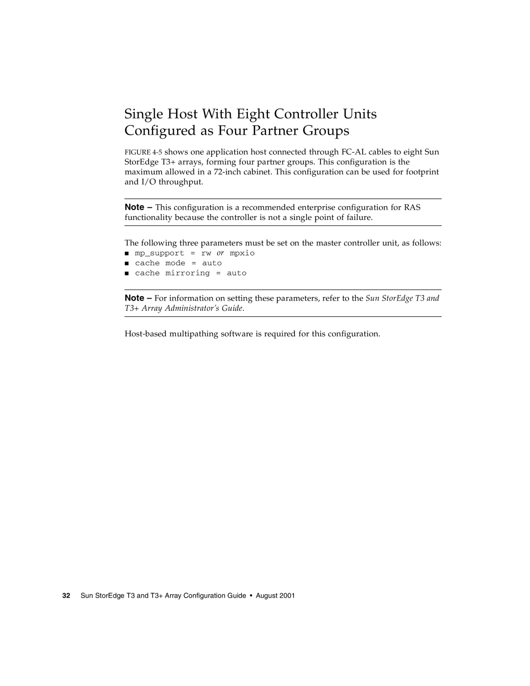 Sun Microsystems manual Sun StorEdge T3 and T3+ Array Configuration Guide August 